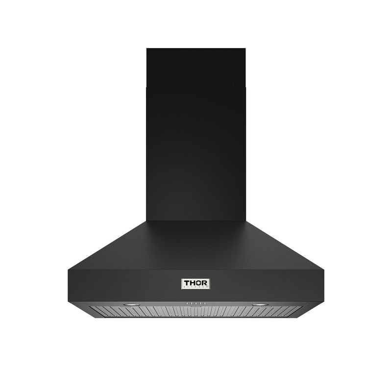 THOR Kitchen - 36" Professional Wall Mount Pyramid Range Hood in Black - TRH36PB - IMG6