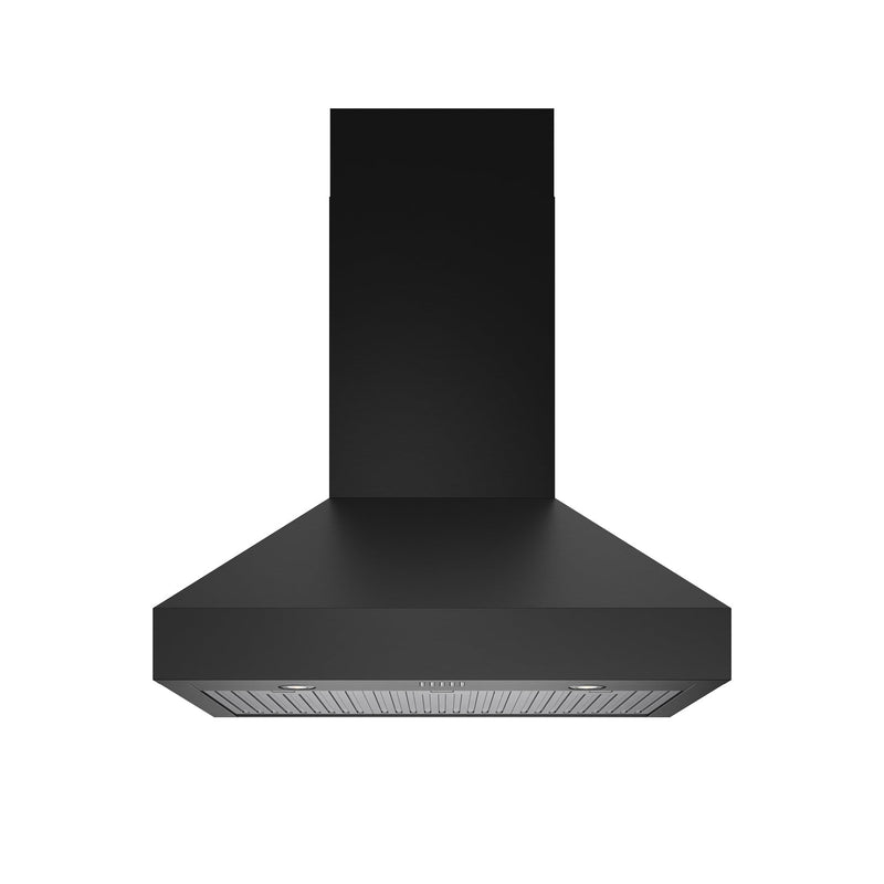 THOR Kitchen - 36" Professional Wall Mount Pyramid Range Hood in Black - TRH36PB - IMG1