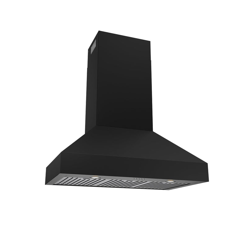 THOR Kitchen - 36" Professional Wall Mount Pyramid Range Hood in Black - TRH36PB - IMG2