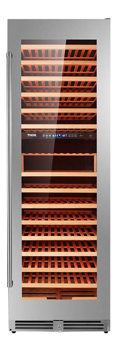 THOR Kitchen - 24 Inch Dual Zone Wine Cooler, 162 Wine Bottle Capacity - TWC2403DI - IMG7