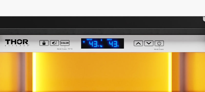 Thor Kitchen - 24" 45 Bottle Right Swing Wine Cooler with Backlight - TWC24UL-LH