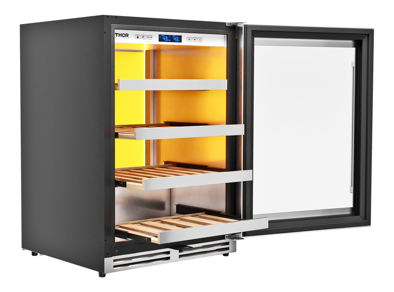 THOR Kitchen - 24-inch Single Zone Wine Cooler, 45 Wine Bottle Capacity - TWC24UL - IMG3