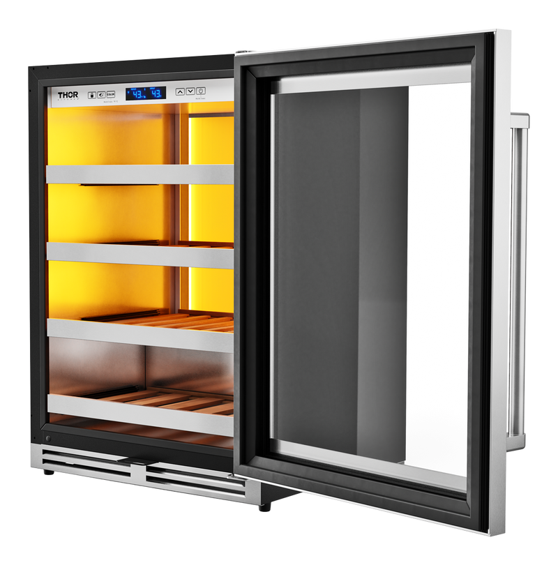 THOR Kitchen - 24-inch Single Zone Wine Cooler, 45 Wine Bottle Capacity - TWC24UL - IMG4