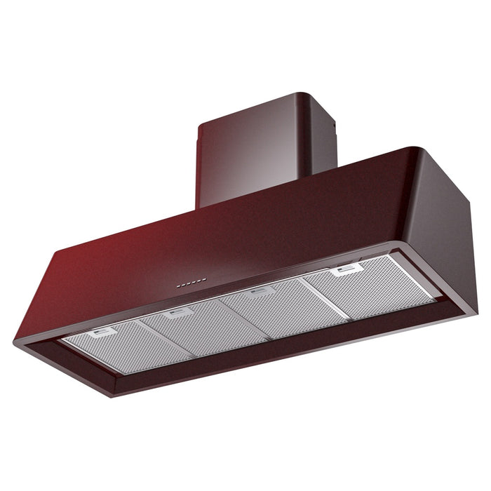 ILVE - Nostalgie II 48 inch Range Hood with 850 CFM, 3 Speed + Intensive, Front LED Light Bar (Burgundy) -  USA - UAG48BU - IMG35
