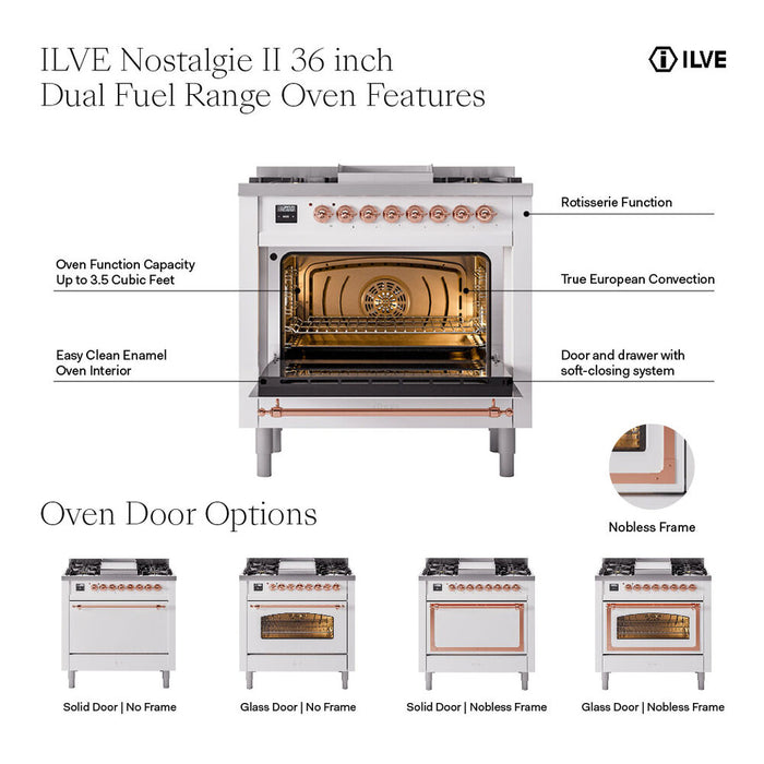 ILVE - Nostalgie II Dual Fuel Ranges - UN36FNMPRAPLP - IMG52