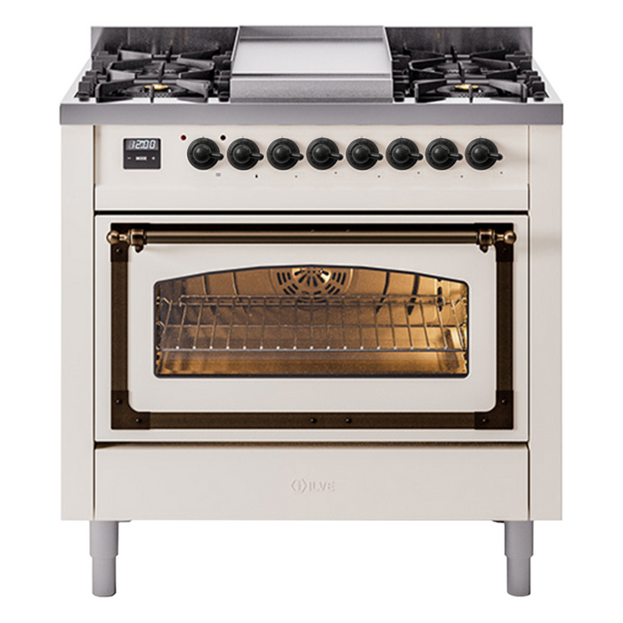 ILVE - Nostalgie II Dual Fuel Ranges - UN36FNMPAWB