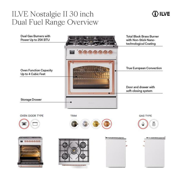 ILVE - Nostalgie II Dual Fuel Ranges - UN36FQNMPAWC - IMG106
