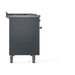 ILVE - Nostalgie II 48 inch Dual Fuel Range (8 Sealed Burners + Griddle, Liquid Propane, Triple Glass Door, Blue Grey, Chrome) -  USA - UP48FNMPBGCLP - IMG87