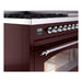 ILVE - Nostalgie II 48 inch Dual Fuel Range (8 Sealed Burners + Griddle, Natural Gas, Triple Glass Door, Burgundy, Chrome) -  USA - UP48FNMPBUC - IMG122