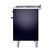 ILVE - Nostalgie II 48 inch Dual Fuel Range (8 Sealed Burners + Griddle, Natural Gas, Triple Glass Door, Midnight Blue, Copper) -  USA - UP48FNMPMBP - IMG67
