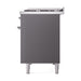 ILVE - Nostalgie II 48 inch Dual Fuel Range (8 Sealed Burners + Griddle, Natural Gas, Triple Glass Door, Graphite Matte, Chrome) -  USA - UP48FNMPMGC - IMG98