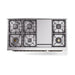 ILVE - Nostalgie II 48 inch Dual Fuel Range (8 Sealed Burners + Griddle, Liquid Propane, Triple Glass Door, White, Burnished) -  USA - UP48FNMPWHBLP - IMG105