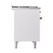 ILVE - Nostalgie II 48 inch Dual Fuel Range (8 Sealed Burners + Griddle, Liquid Propane, Triple Glass Door, White, Burnished) -  USA - UP48FNMPWHBLP - IMG113