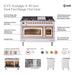 ILVE - Nostalgie II 48 inch Dual Fuel Range (8 Sealed Burners + Griddle, Natural Gas, Solid Door, Glossy Black, Burnished) -  USA - UP48FQNMPBKB - IMG50