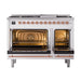 ILVE - Nostalgie II 48 inch Dual Fuel Range (8 Sealed Burners + Griddle, Liquid Propane, Solid Door, RAL, Copper) -  USA - UP48FQNMPRAPLP - IMG109