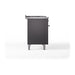ILVE - Nostalgie II 48 inch Dual Fuel Range (5 Sealed Burners + Griddle + French Top, Liquid Propane, Triple Glass Door, Graphite Matte, Chrome) -  USA - UP48FSNMPMGCLP - IMG95