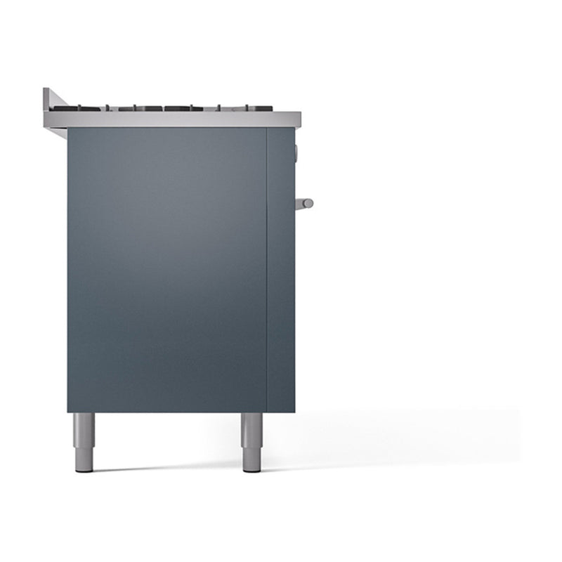ILVE Professional Plus II 60 inch Dual Fuel Range (Blue Grey / Natural Gas / 9 Sealed Burners + Griddle / Solid Door) UP60FQMPBG - IMG12