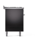 ILVE Professional Plus II 60 inch Dual Fuel Range (Glossy Black / Natural Gas / 9 Sealed Burners + Griddle / Solid Door) UP60FQMPBK - IMG47