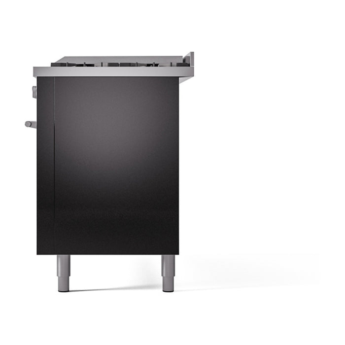 ILVE Professional Plus II 60 inch Dual Fuel Range (Glossy Black / Natural Gas / 9 Sealed Burners + Griddle / Solid Door) UP60FQMPBK - IMG146