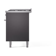 ILVE Professional Plus II 60 inch Dual Fuel Range (Graphite Matte / Liquid Propane / 9 Sealed Burners + Griddle / Solid Door) UP60FQMPMGLP - IMG171