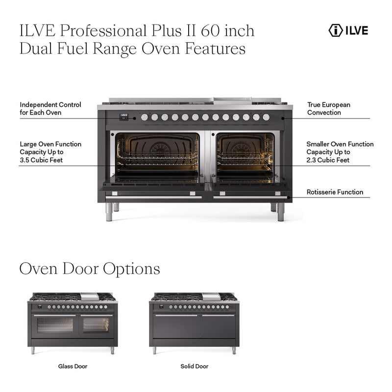ILVE - Professional Plus II Dual Fuel Ranges - UP60FQMPMG - IMG70