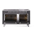 ILVE Professional Plus II 60 inch Dual Fuel Range (Graphite Matte / Natural Gas / 9 Sealed Burners + Griddle / Solid Door) UP60FQMPMG - IMG76