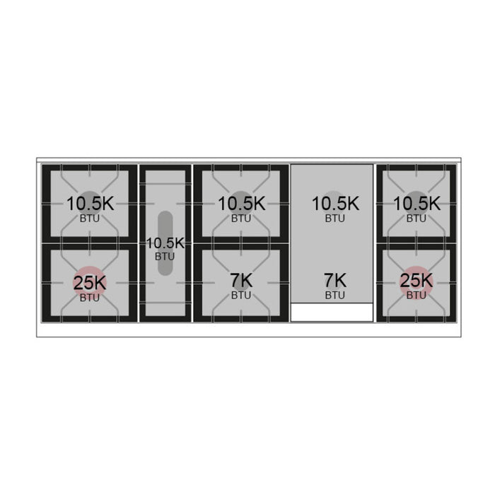 ILVE Professional Plus II 60 inch Dual Fuel Range (White / Liquid Propane / 9 Sealed Burners + Griddle / Solid Door) UP60FQMPWHLP - IMG186