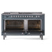 ILVE Professional Plus II 60 inch Dual Fuel Range (Blue Grey / Liquid Propane / 7 Sealed Burners + Griddle + French Top / Solid Door) UP60FSQMPBGLP - IMG115