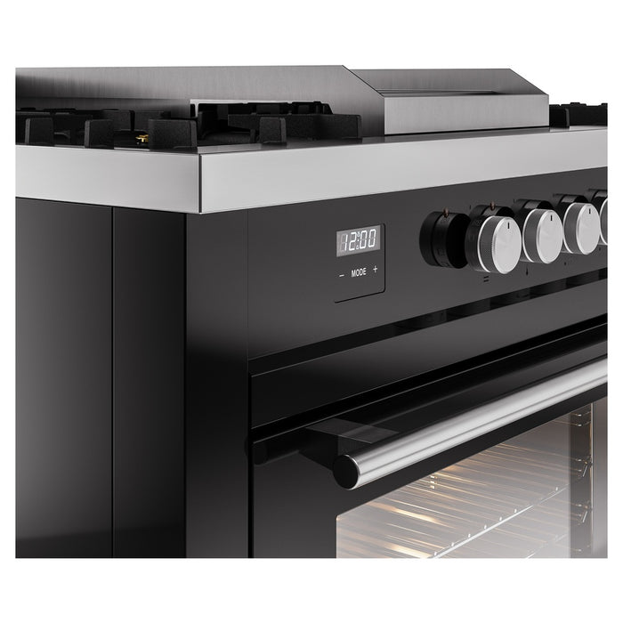 ILVE Professional Plus II 60 inch Dual Fuel Range (Glossy Black / Liquid Propane / 7 Sealed Burners + Griddle + French Top / Solid Door) UP60FSQMPBKLP - IMG148