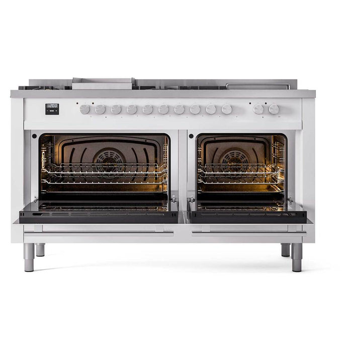 ILVE Professional Plus II 60 inch Dual Fuel Range (RAL / Natural Gas / 7 Sealed Burners + Griddle + French Top / Solid Door) UP60FSQMPRA - IMG104
