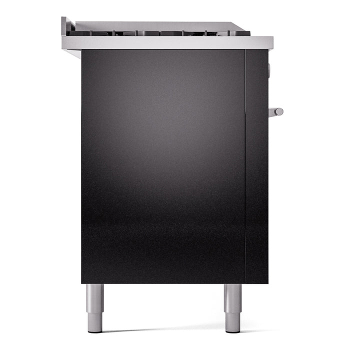 ILVE Professional Plus II 60 inch Dual Fuel Range (Glossy Black / Liquid Propane / 7 Sealed Burners + Griddle + French Top / Triple Glass Door) UP60FSWMPBKLP - IMG50
