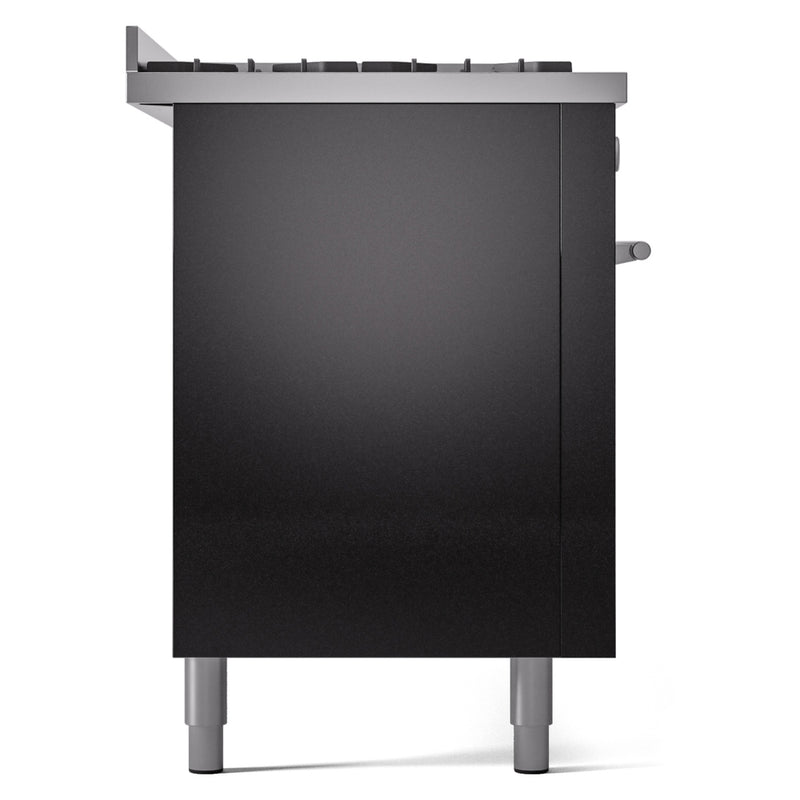 ILVE Professional Plus II 60 inch Dual Fuel Range (Glossy Black / Natural Gas / 7 Sealed Burners + Griddle + French Top / Triple Glass Door) UP60FSWMPBK - IMG29
