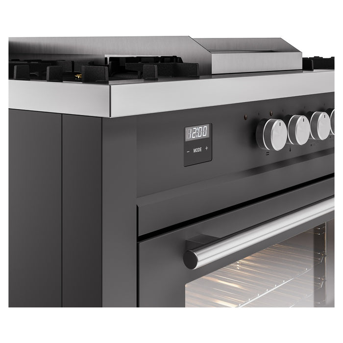 ILVE Professional Plus II 60 inch Dual Fuel Range (Graphite Matte / Natural Gas / 7 Sealed Burners + Griddle + French Top / Triple Glass Door) UP60FSWMPMG - IMG157
