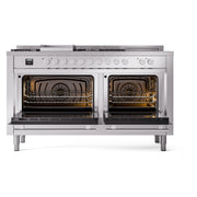 ILVE Professional Plus II 60 inch Dual Fuel Range (Stainless Steel / Liquid Propane / 7 Sealed Burners + Griddle + French Top / Triple Glass Door) UP60FSWMPSSLP - IMG194