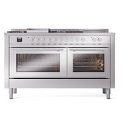 ILVE Professional Plus II 60 inch Dual Fuel Range (Stainless Steel / Natural Gas / 7 Sealed Burners + Griddle + French Top / Triple Glass Door) UP60FSWMPSS - IMG152