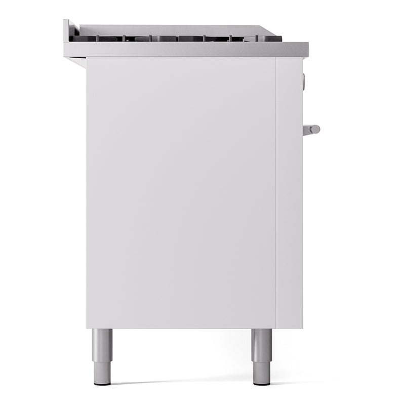 ILVE Professional Plus II 60 inch Dual Fuel Range (White / Liquid Propane / 7 Sealed Burners + Griddle + French Top / Triple Glass Door) UP60FSWMPWHLP - IMG41