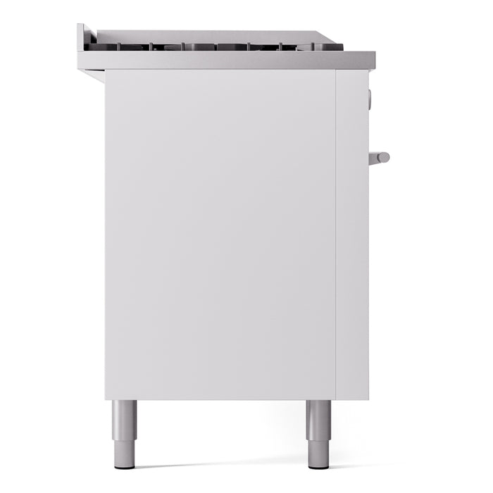ILVE Professional Plus II 60 inch Dual Fuel Range (White / Natural Gas / 7 Sealed Burners + Griddle + French Top / Triple Glass Door) UP60FSWMPWH - IMG112