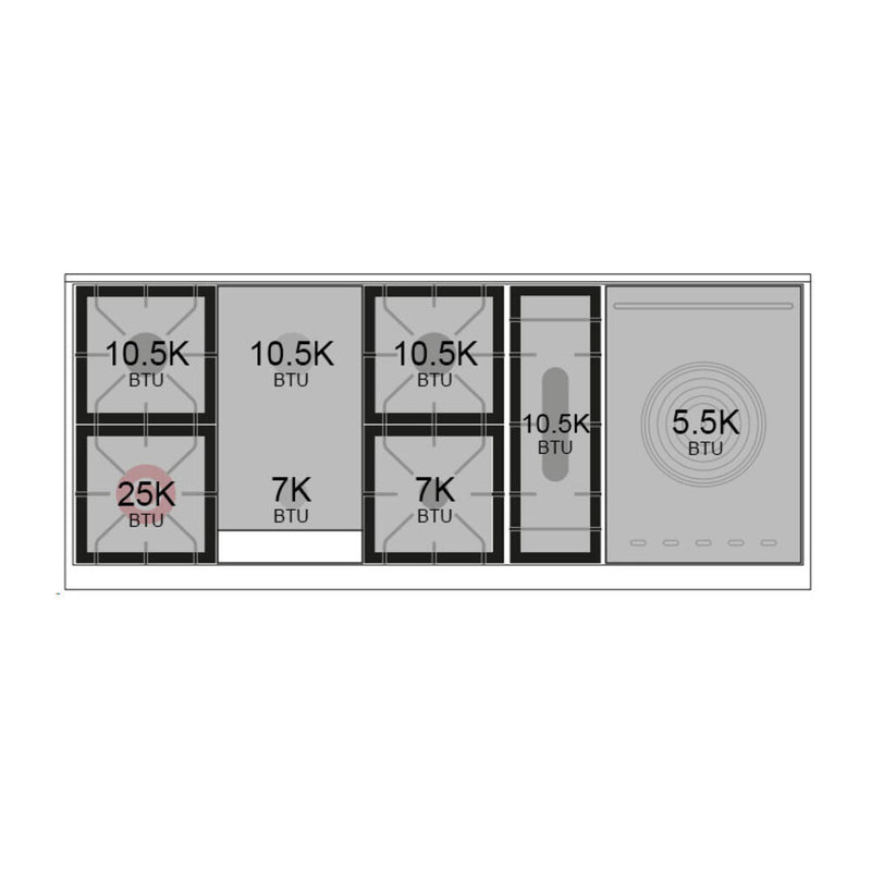 ILVE Professional Plus II 60 inch Dual Fuel Range (White / Natural Gas / 7 Sealed Burners + Griddle + French Top / Triple Glass Door) UP60FSWMPWH - IMG14