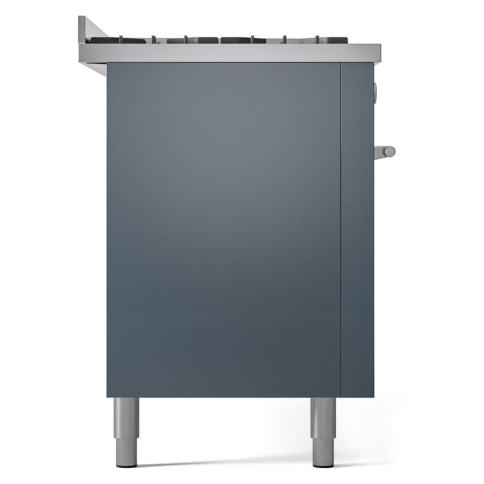 ILVE Professional Plus II 60 inch Dual Fuel Range (Blue Grey / Liquid Propane / 9 Sealed Burners + Griddle / Triple Glass Door) UP60FWMPBGLP - IMG181