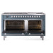 ILVE Professional Plus II 60 inch Dual Fuel Range (Blue Grey / Natural Gas / 9 Sealed Burners + Griddle / Triple Glass Door) UP60FWMPBG - IMG62
