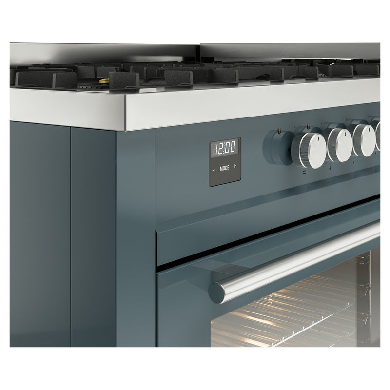 ILVE Professional Plus II 60 inch Dual Fuel Range (Blue Grey / Natural Gas / 9 Sealed Burners + Griddle / Triple Glass Door) UP60FWMPBG - IMG84