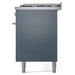 ILVE Professional Plus II 60 inch Dual Fuel Range (Blue Grey / Natural Gas / 9 Sealed Burners + Griddle / Triple Glass Door) UP60FWMPBG - IMG103