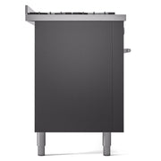ILVE Professional Plus II 60 inch Dual Fuel Range (Graphite Matte / Liquid Propane / 9 Sealed Burners + Griddle / Triple Glass Door) UP60FWMPMGLP - IMG58
