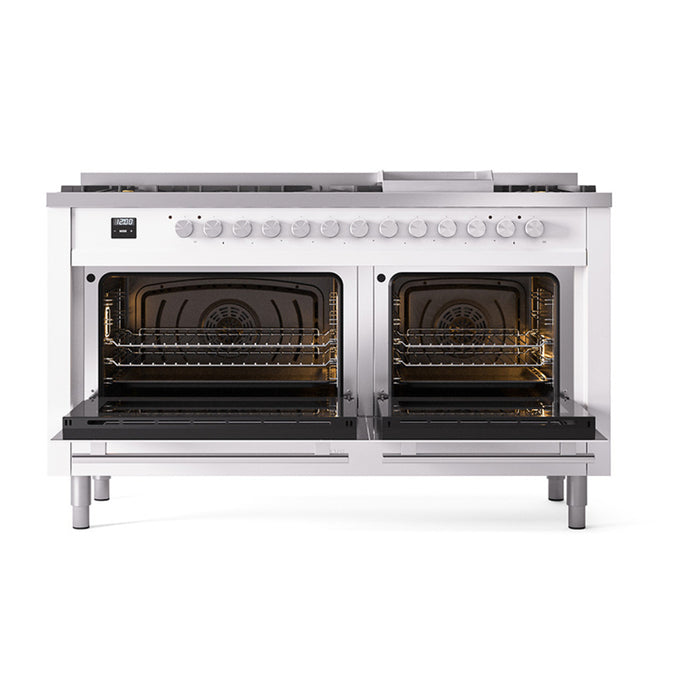 ILVE Professional Plus II 60 inch Dual Fuel Range (RAL / Liquid Propane / 9 Sealed Burners + Griddle / Triple Glass Door) UP60FWMPRALP - IMG79