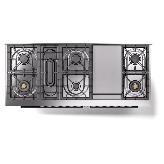 ILVE Professional Plus II 60 inch Dual Fuel Range (RAL / Natural Gas / 9 Sealed Burners + Griddle / Triple Glass Door) UP60FWMPRA - IMG108