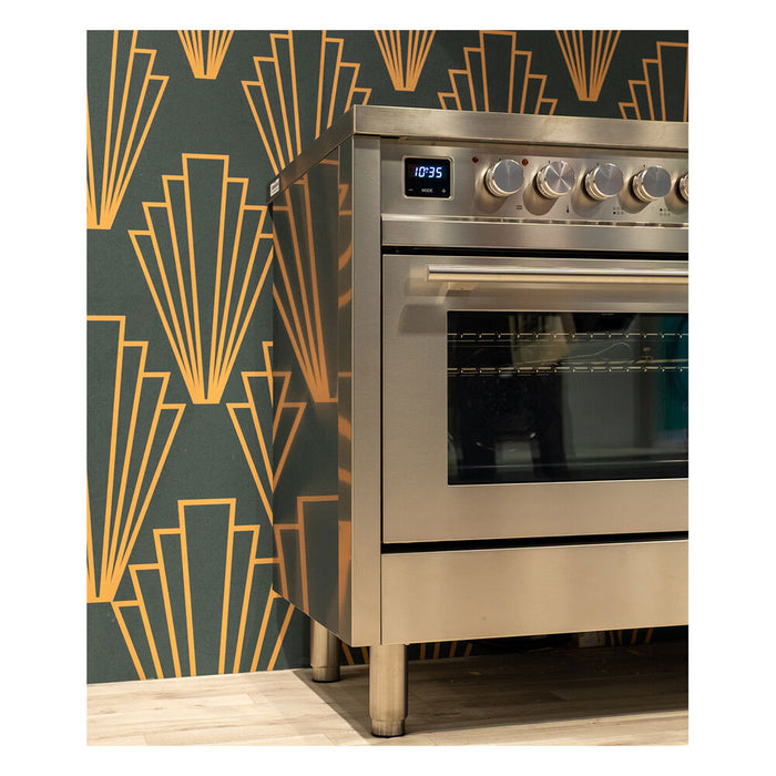 ILVE Professional Plus II 60 inch Dual Fuel Range (Stainless Steel / Natural Gas / 9 Sealed Burners + Griddle / Triple Glass Door) UP60FWMPSS - IMG26