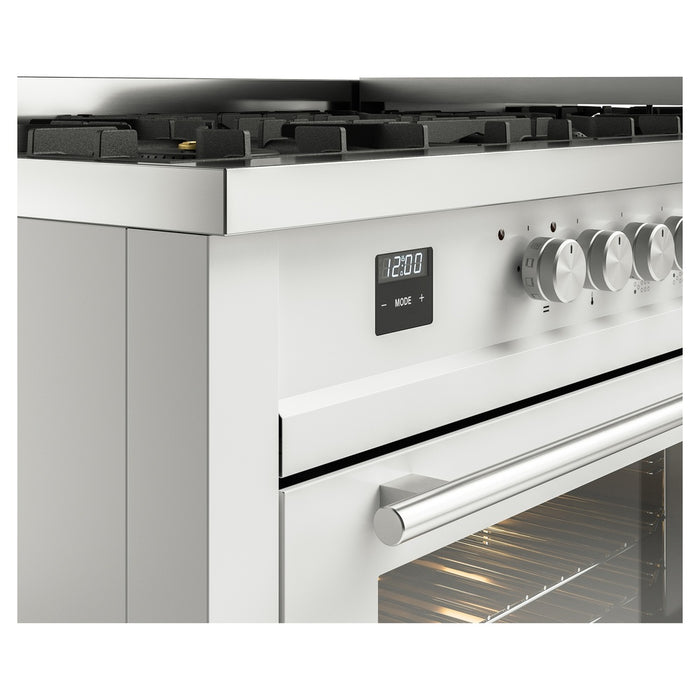 ILVE Professional Plus II 60 inch Dual Fuel Range (White / Liquid Propane / 9 Sealed Burners + Griddle / Triple Glass Door) UP60FWMPWHLP - IMG97