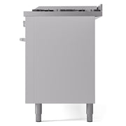 ILVE Professional Plus II 60 inch Dual Fuel Range (White / Natural Gas / 9 Sealed Burners + Griddle / Triple Glass Door) UP60FWMPWH - IMG16