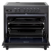 Verona - 36 inch Ultima Midnight Collection Freestanding Induction Range with 5 Elements, 5 cu. ft. Oven Capacity, Touch Control Clock in Matte Black (Ultima Midnight / Range / Black) - VMFSIE365EE - IMG8