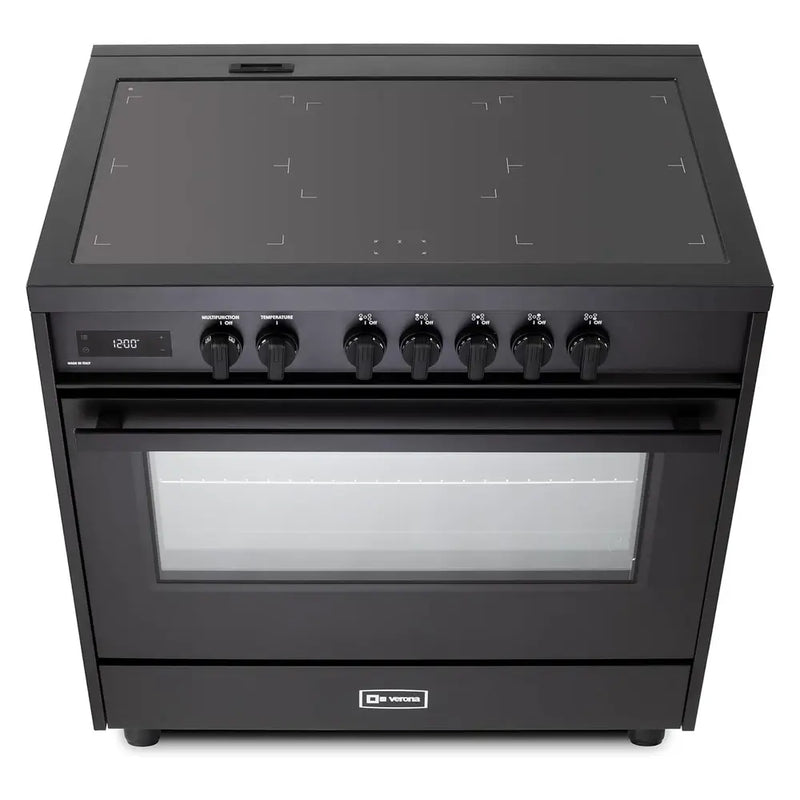 Verona - 36 inch Ultima Midnight Collection Freestanding Induction Range with 5 Elements, 5 cu. ft. Oven Capacity, Touch Control Clock in Matte Black (Ultima Midnight / Range / Black) - VMFSIE365EE - IMG5